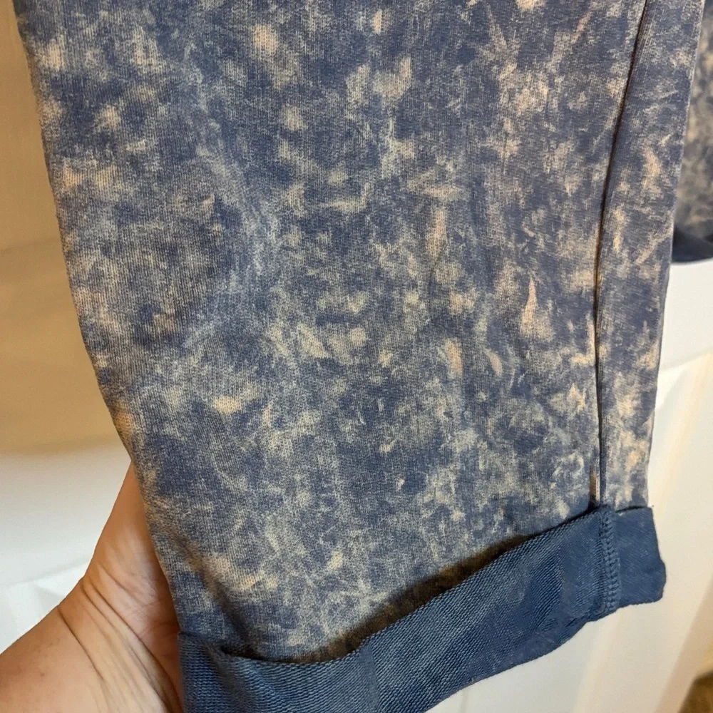 Oddi Blue Acid Wash Joggers
